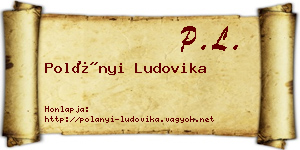 Polányi Ludovika névjegykártya